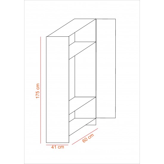 2 Kapaklı Elbise Dolabı 60 cm