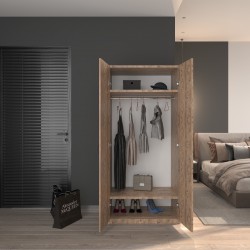 2 Kapaklı Elbise Dolabı80 Çam Desen